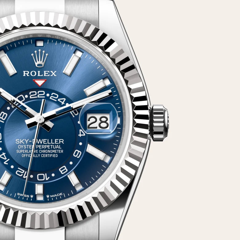 rolex sky-dweller in white rolesor - combination of oystersteel and white gold, m336934-0005 - Date & Time