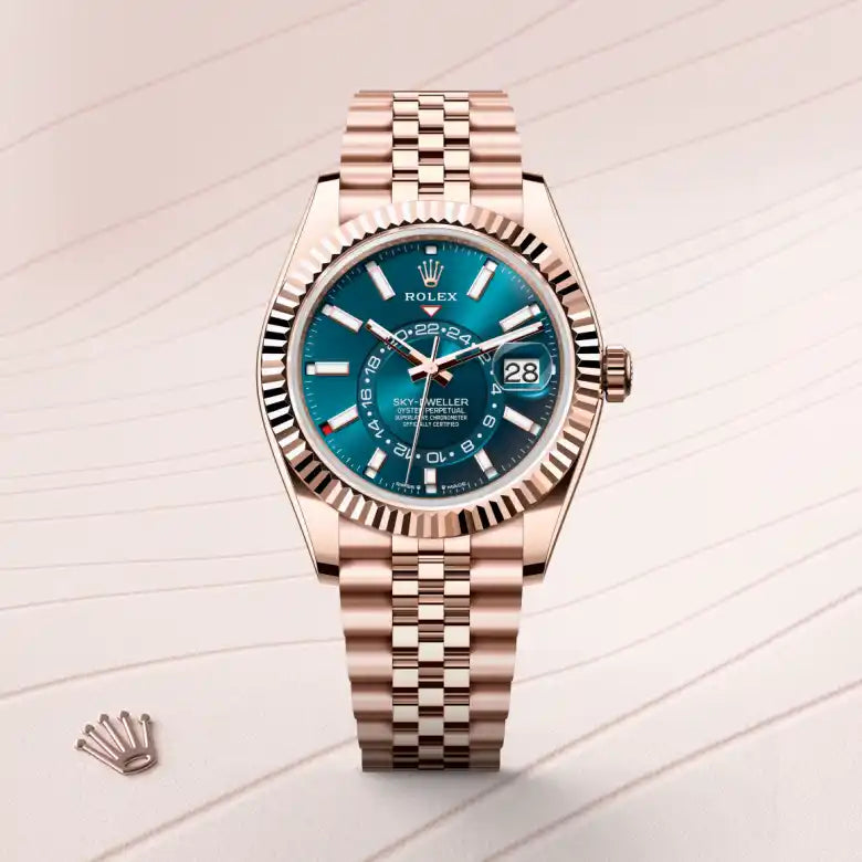 rolex sky-dweller in 18 ct everose gold, m336935-0005 - Date & Time