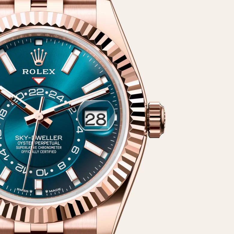 rolex sky-dweller in 18 ct everose gold, m336935-0005 - Date & Time