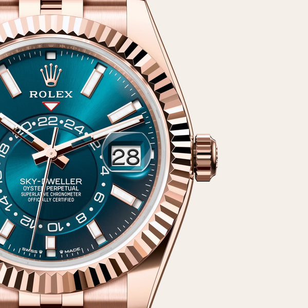 rolex sky-dweller in 18 ct everose gold, m336935-0005 - Date & Time
