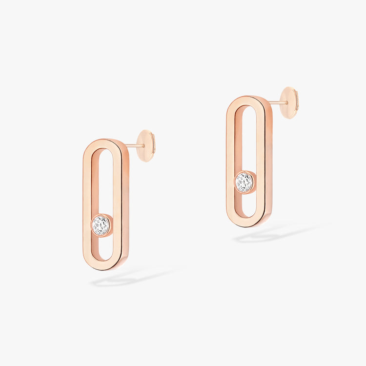 Pink Gold Diamond Earrings