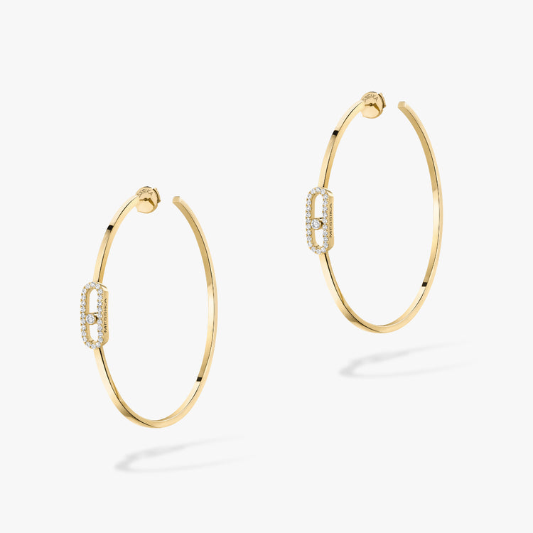 Yellow Gold Diamond Earrings