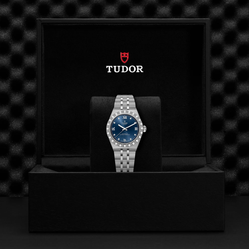 Tudor watch in its presentation box