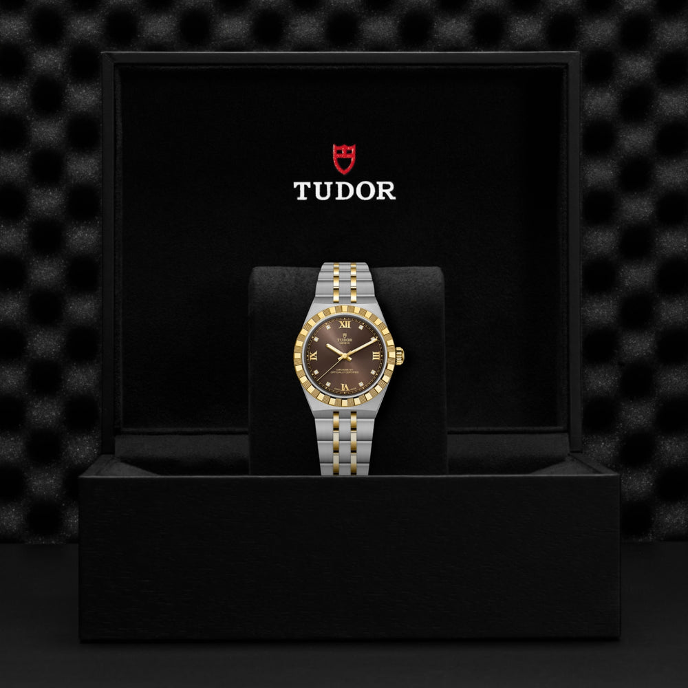 Tudor watch in its presentation box