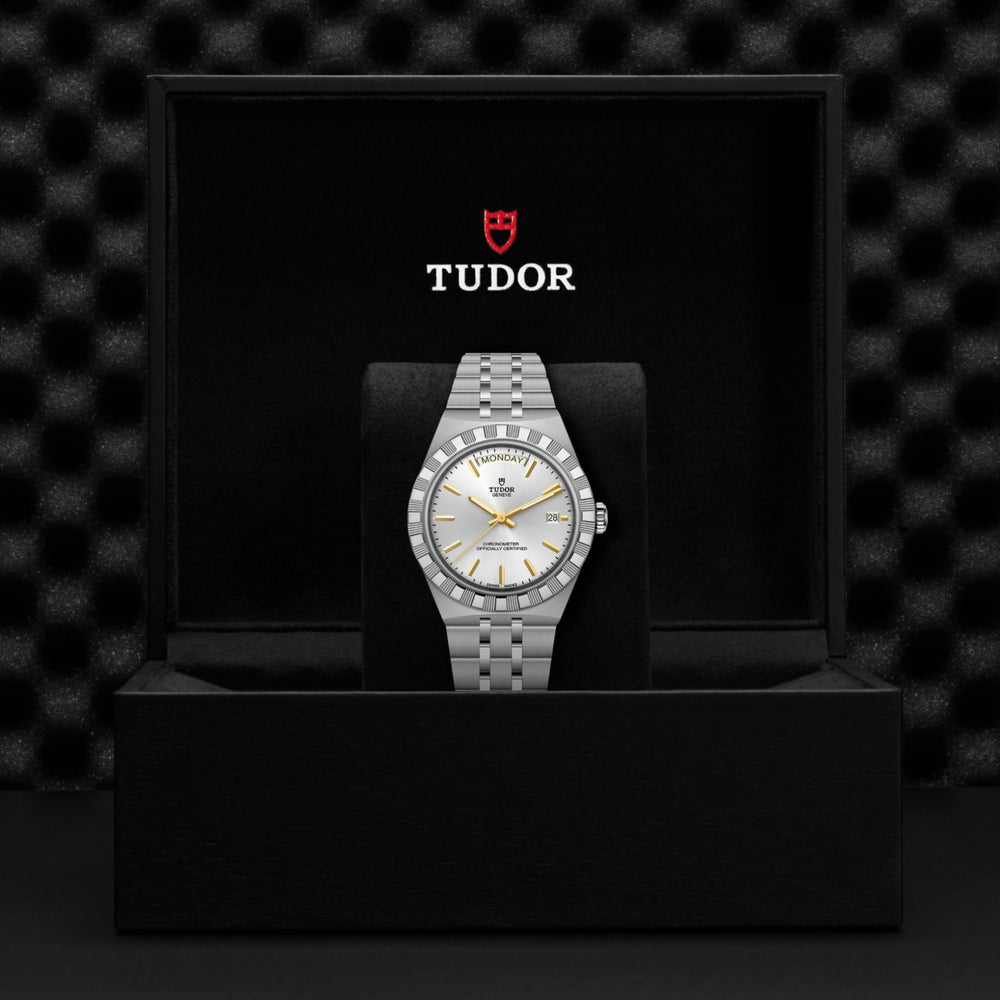 Tudor watch in its presentation box