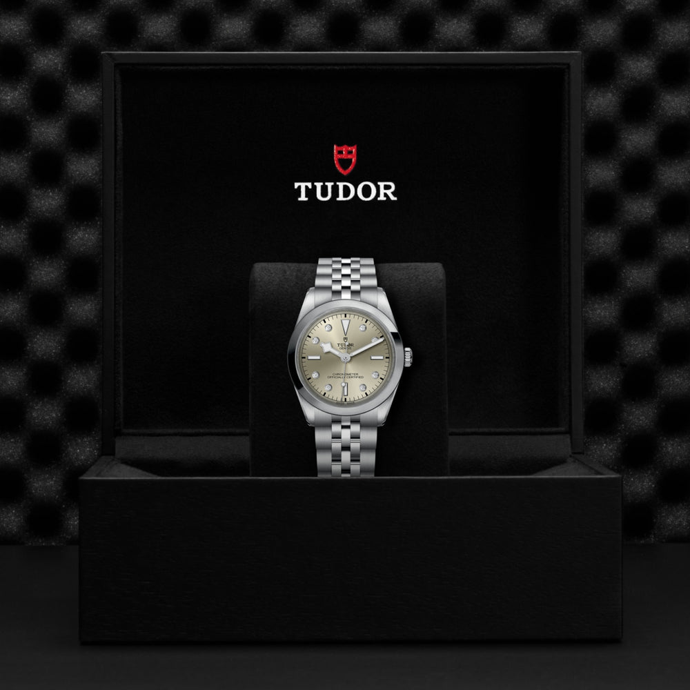 Tudor watch in its presentation box